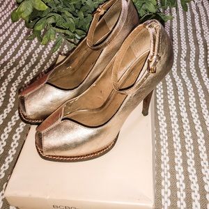 Gold BCBG heels